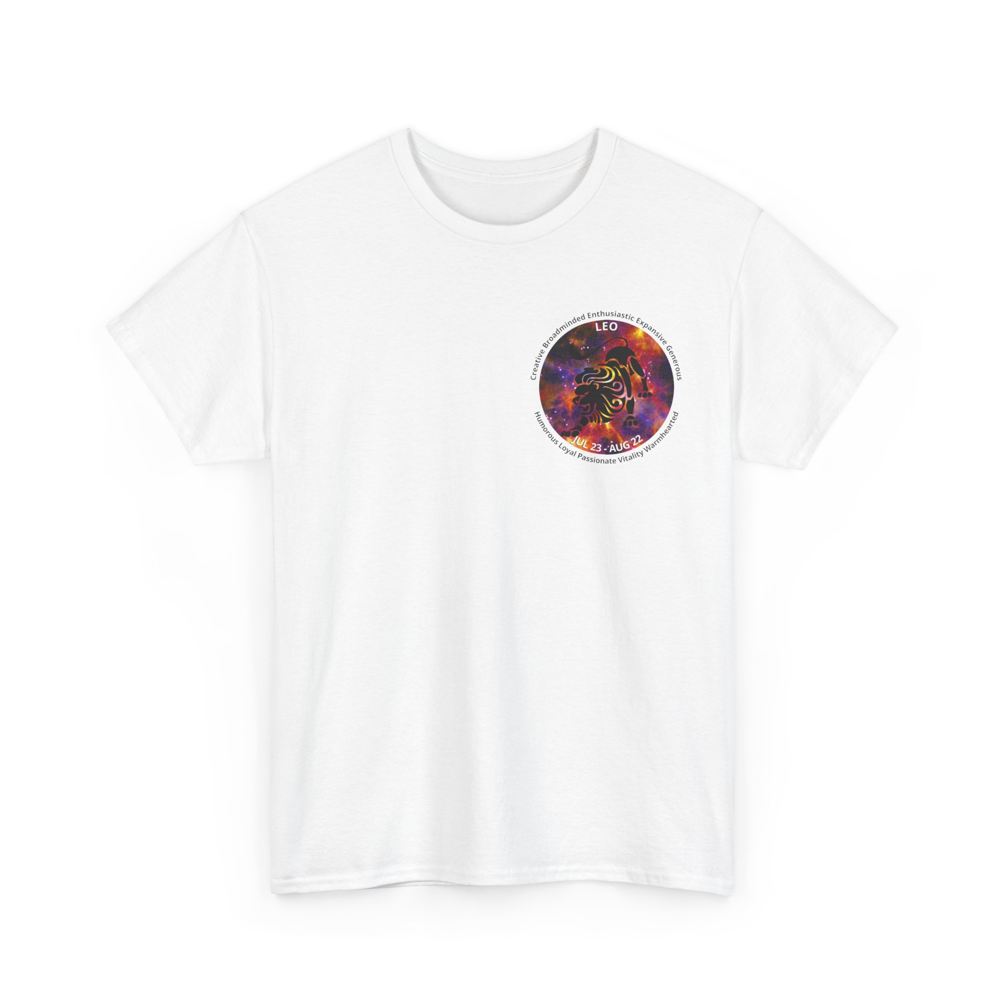 05 Leo Unisex Heavy Cotton Tee - Small Z Sign - Image 3
