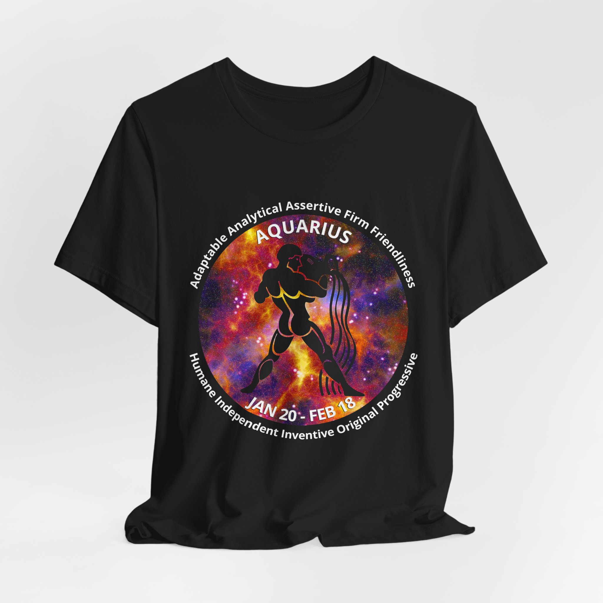 Astro Blk 11 Aquarius Unisex Tee - Image 4