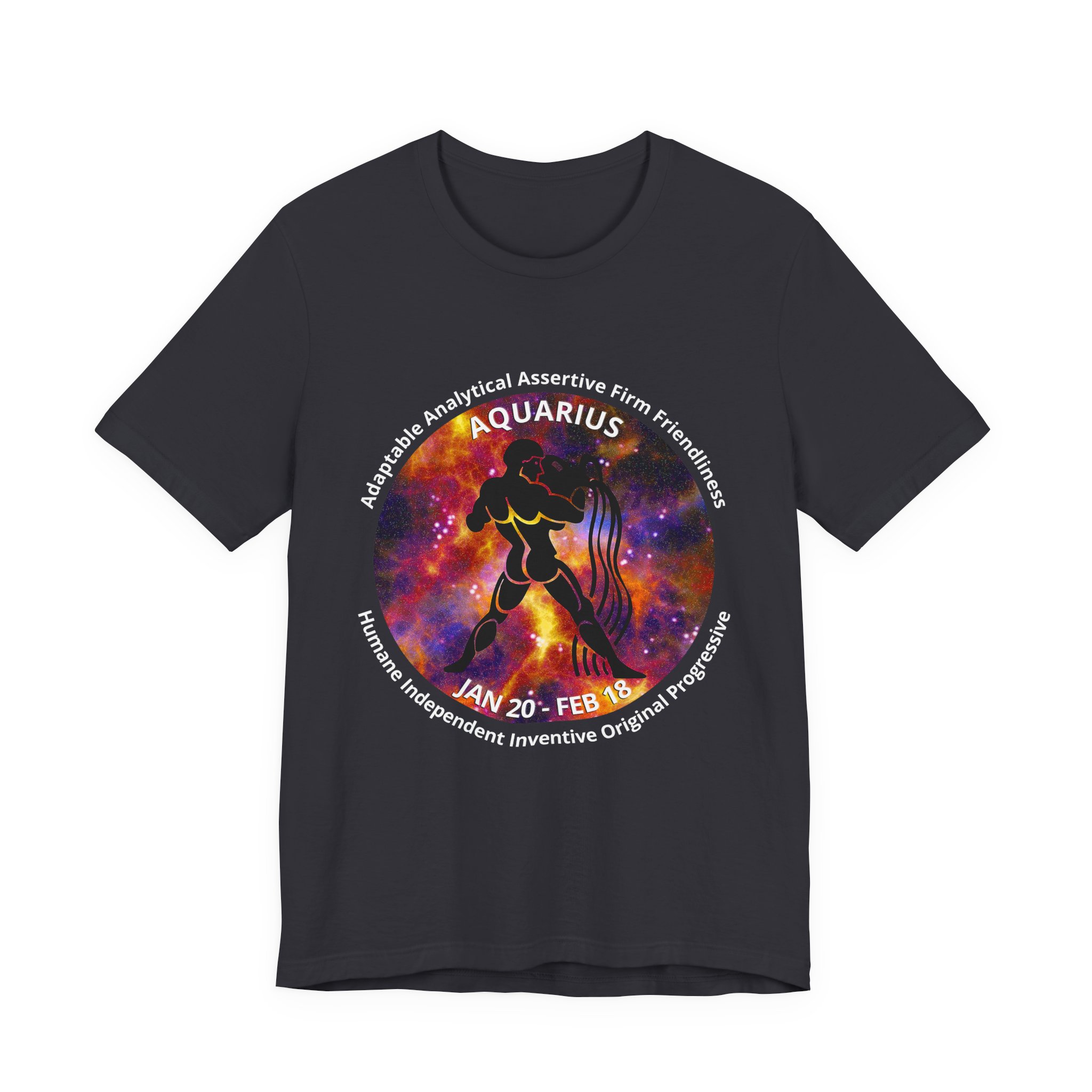 Astro Blk 11 Aquarius Unisex Tee - Image 5