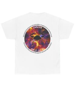 Alternative view of 04 Cancer Unisex Heavy Cotton Tee - Small Z Sign