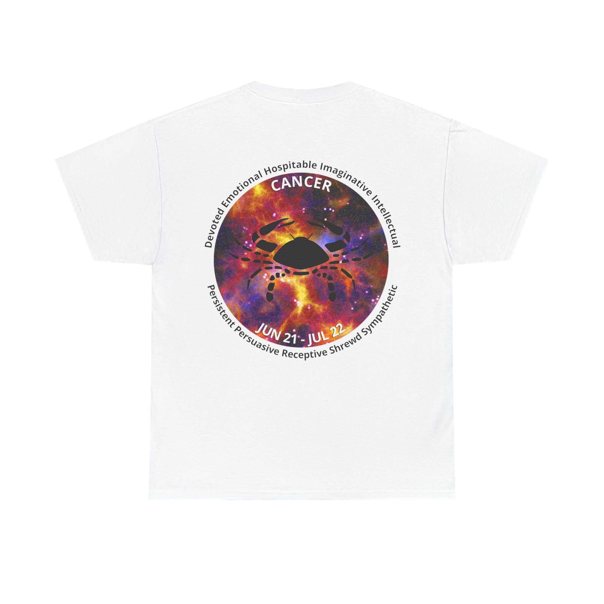04 Cancer Unisex Heavy Cotton Tee - Small Z Sign - Image 2
