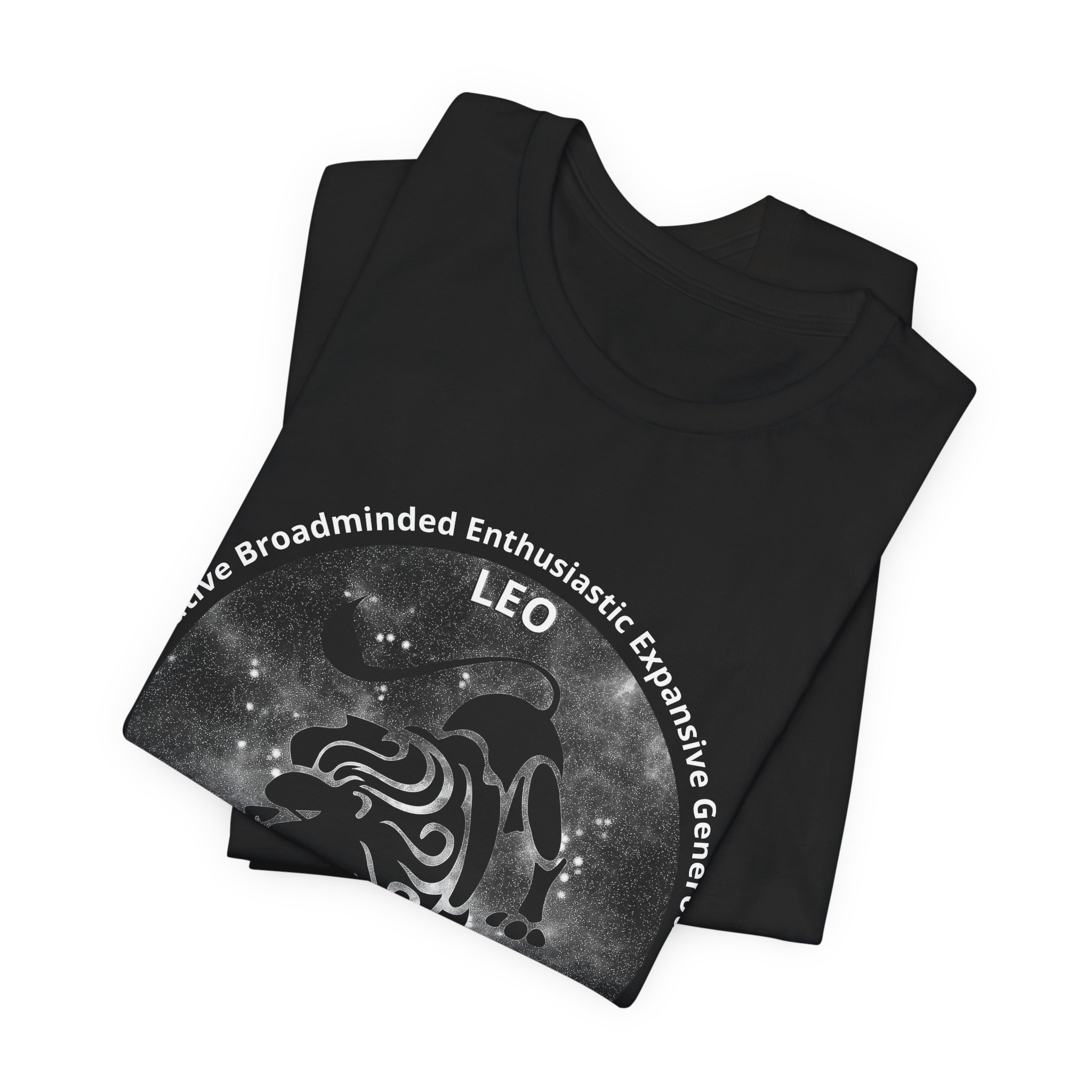 Astro Blk 05 Leo Unisex Tee (B&W) - Image 3