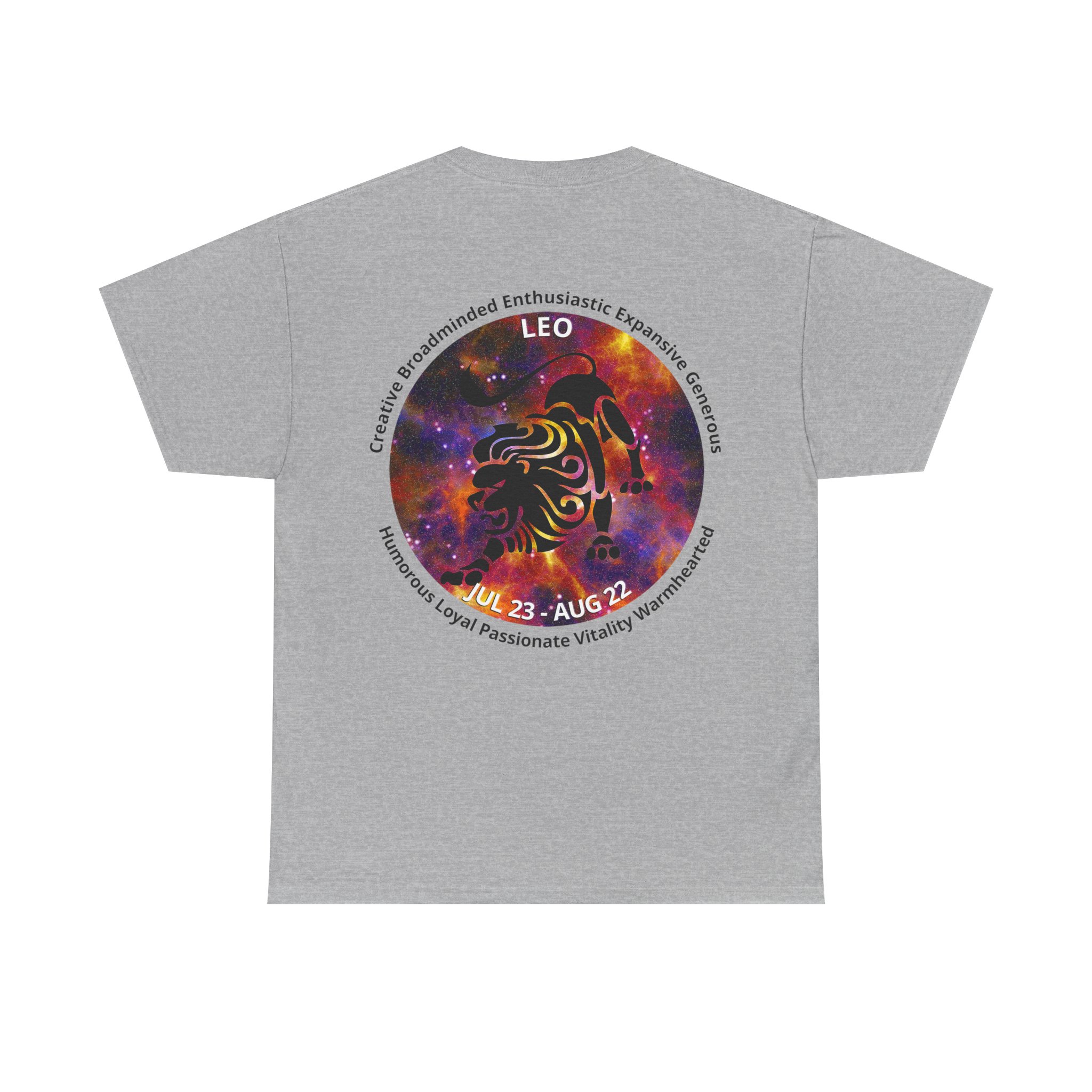 05 Leo Unisex Heavy Cotton Tee - Small Z Sign - Image 6