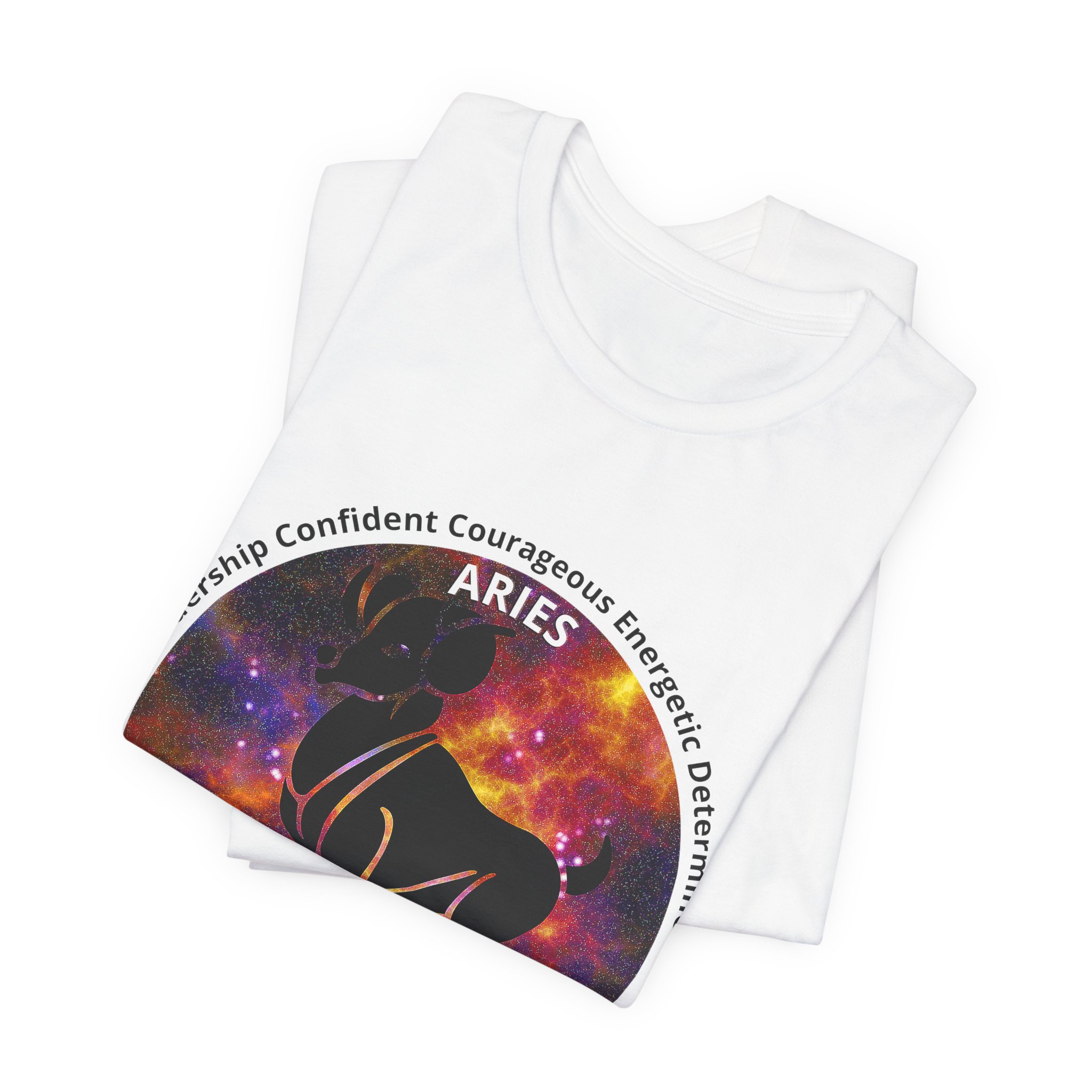 Astro Wht 01 Aries Unisex Tee - Image 3