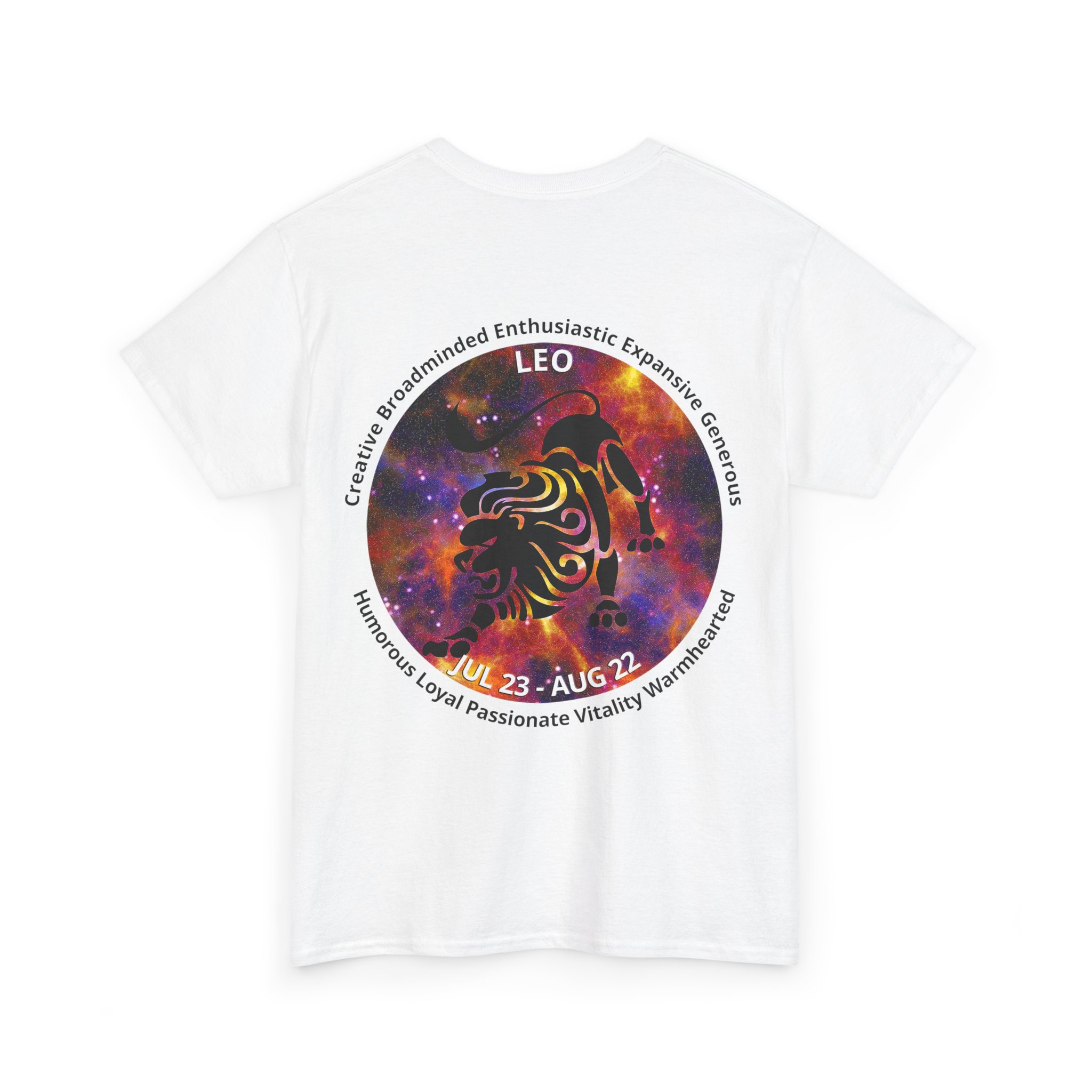 05 Leo Unisex Heavy Cotton Tee - Small Z Sign - Image 4