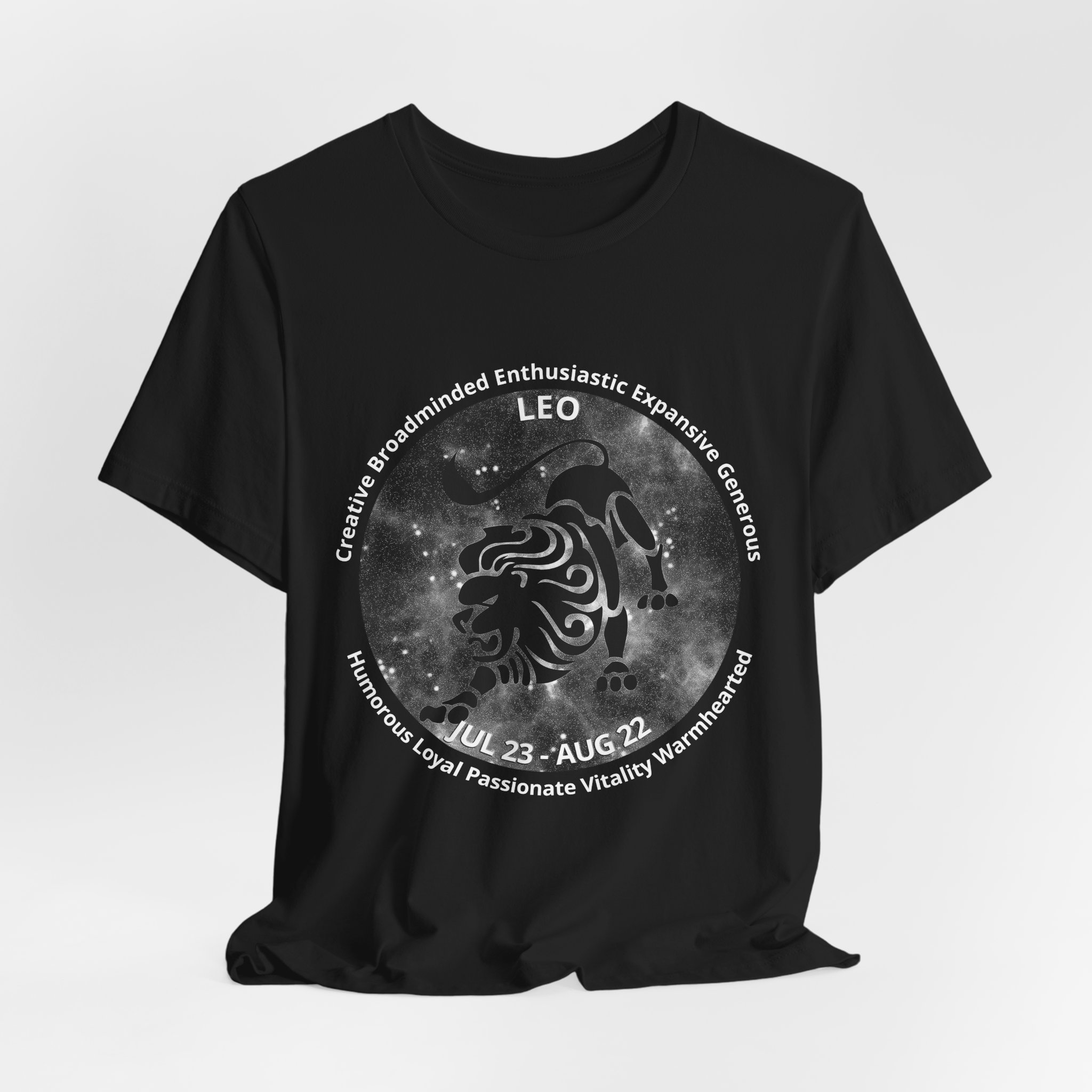 Astro Blk 05 Leo Unisex Tee (B&W) - Image 4