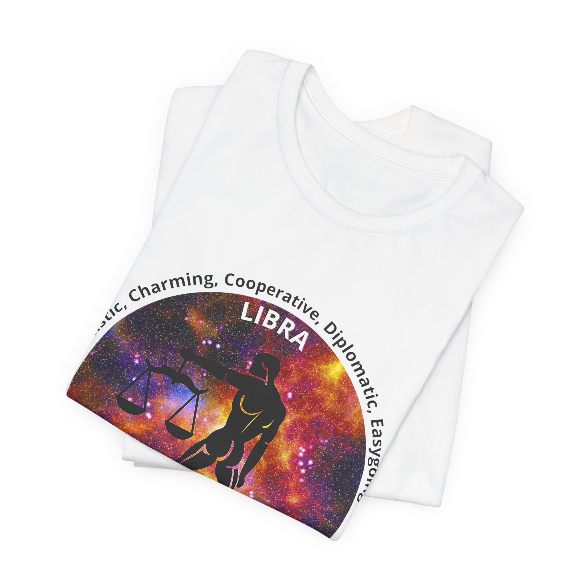 Astro Wht 07 Libra Unisex Tee - Image 3