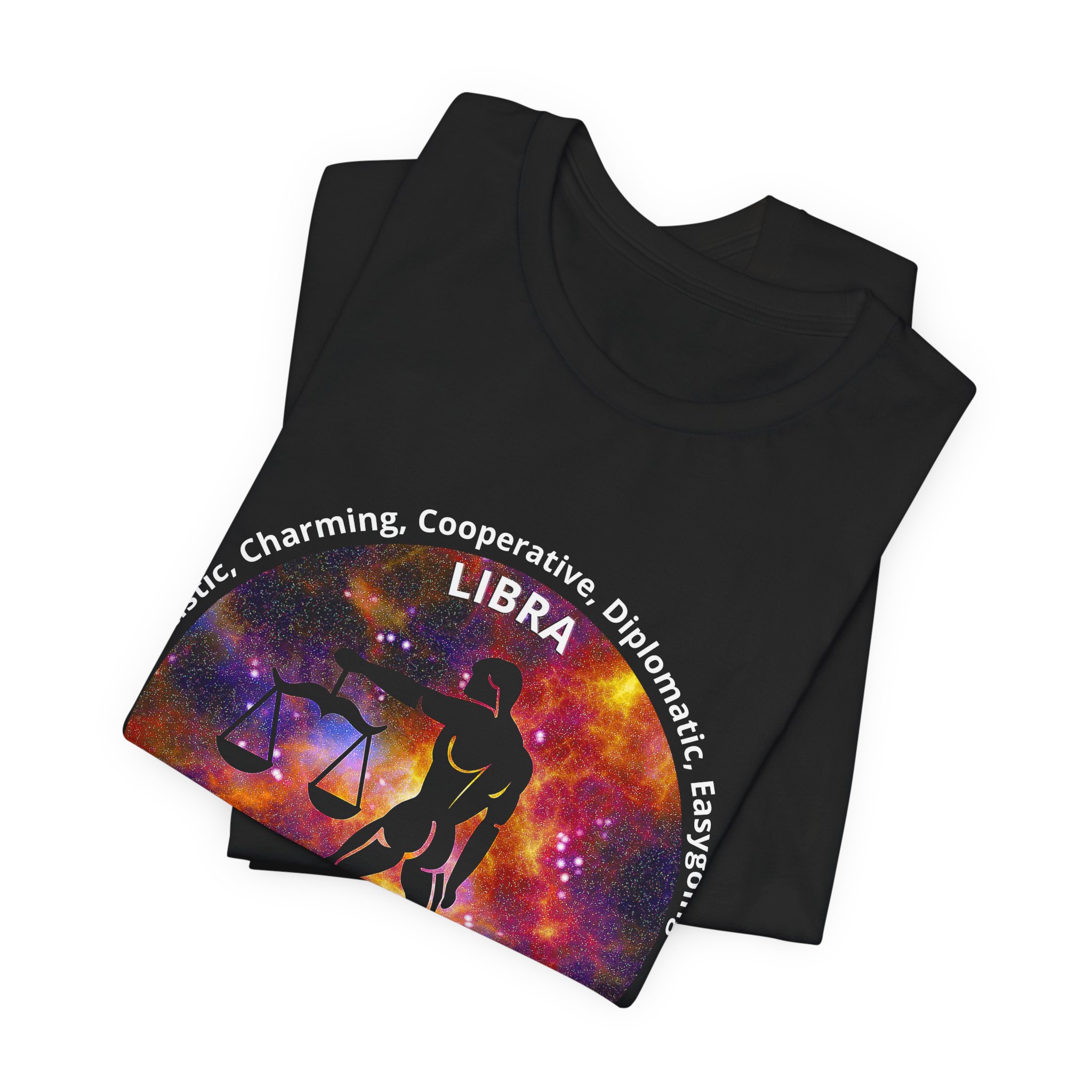 Astro Blk 07 Libra Unisex Tee - Image 3
