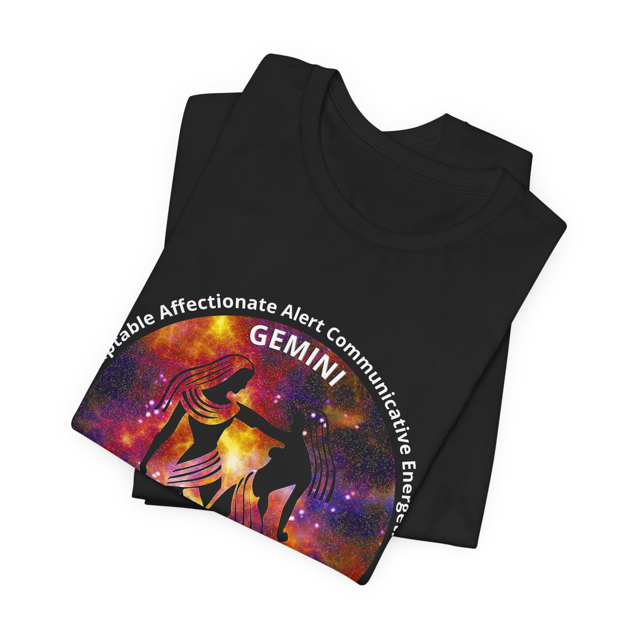 Astro Blk 03 Gemini Unisex Tee - Image 3
