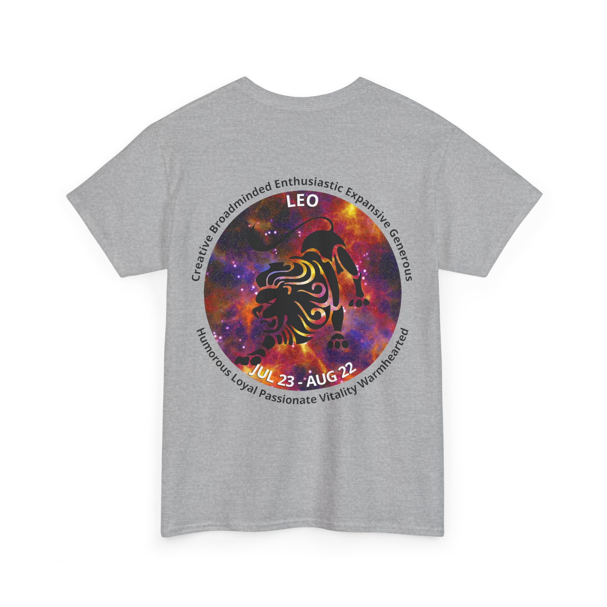 05 Leo Unisex Heavy Cotton Tee - Small Z Sign - Image 8