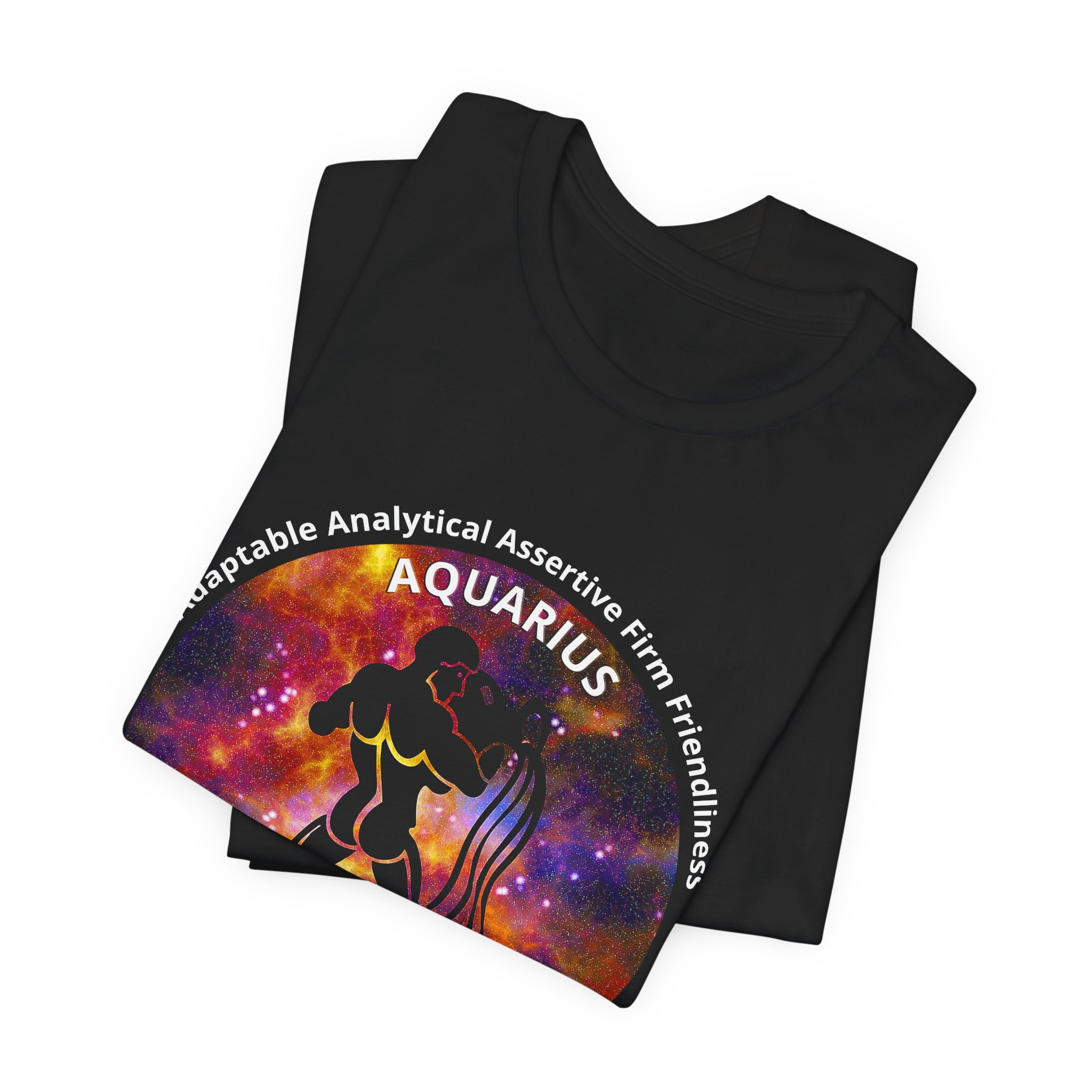 Astro Blk 11 Aquarius Unisex Tee - Image 3