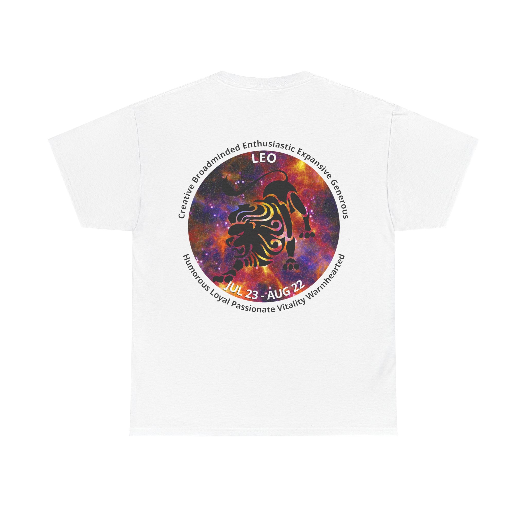 05 Leo Unisex Heavy Cotton Tee - Small Z Sign - Image 2