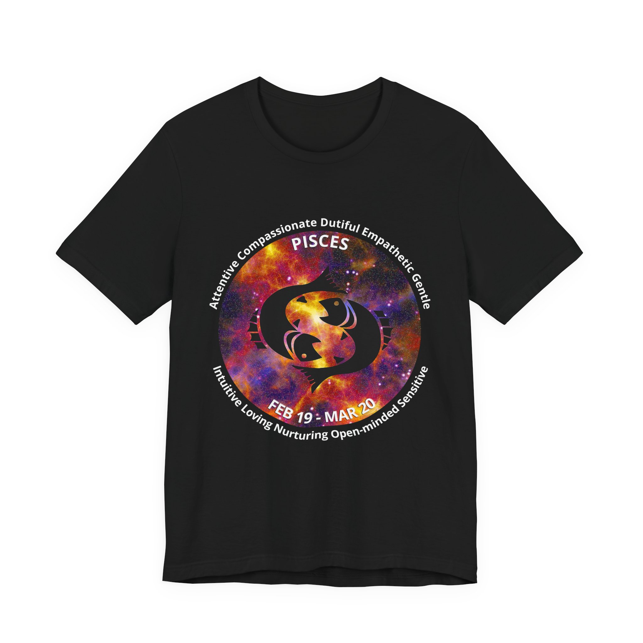 Astro Blk 12 Pisces Unisex Tee