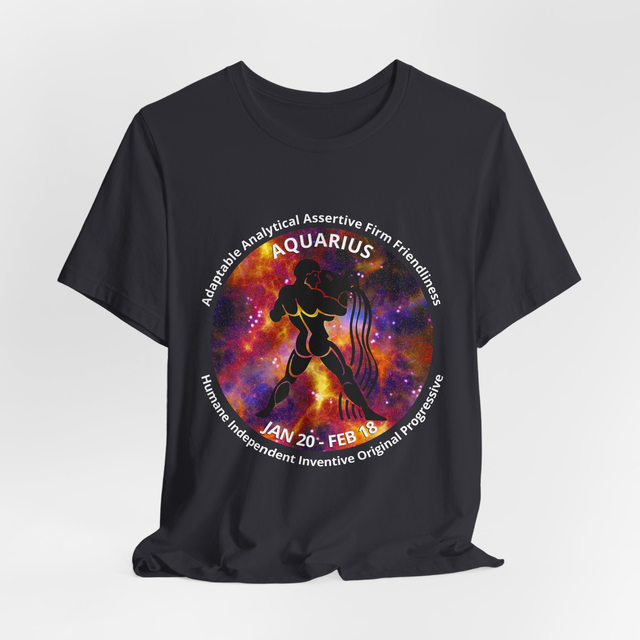 Astro Blk 11 Aquarius Unisex Tee - Image 8