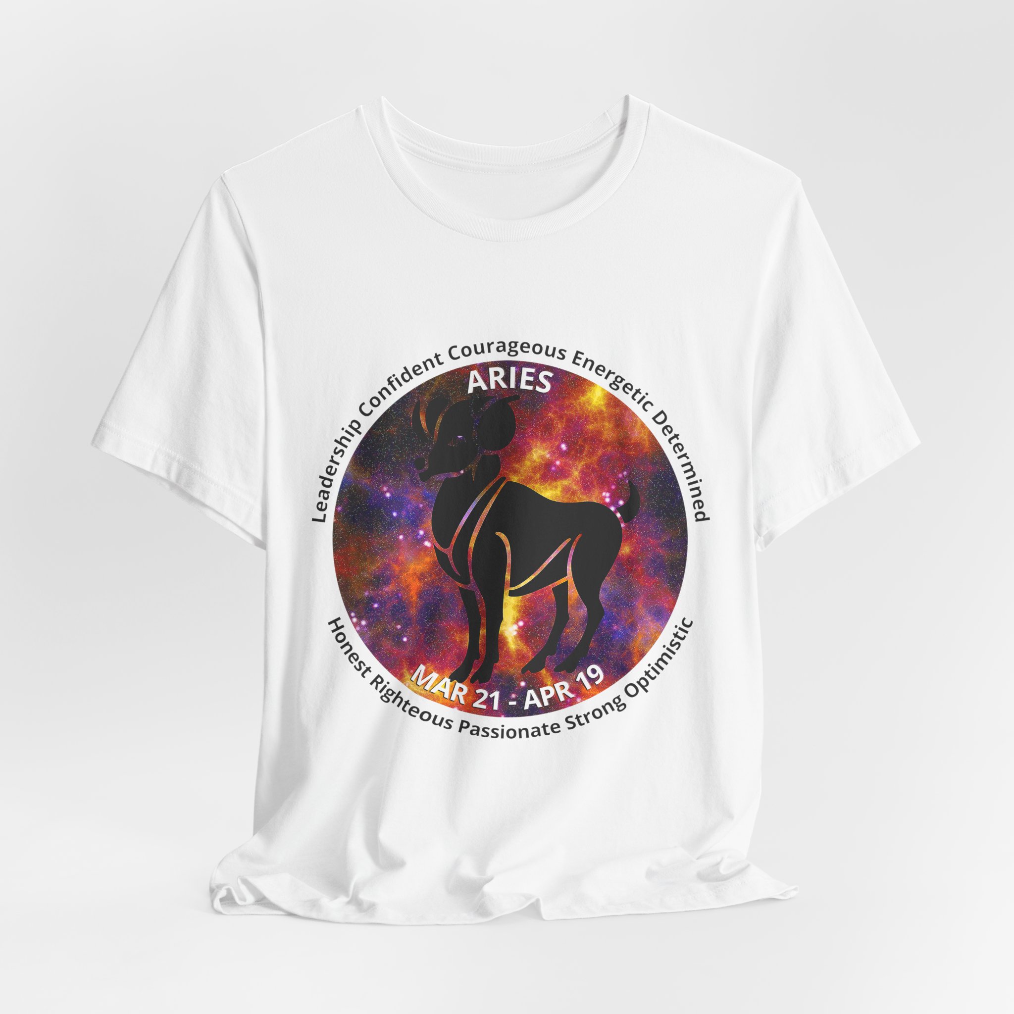 Astro Wht 01 Aries Unisex Tee - Image 4