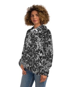 Light Grey Floral Hoodie