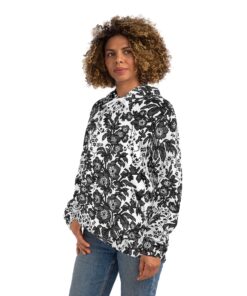 White Floral Hoodie