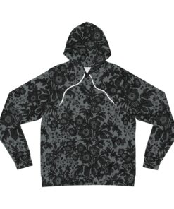 Alternative view of Dark Grey Floral Hoodie