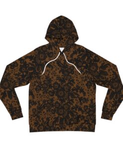 Alternative view of Brown Floral Hoodie