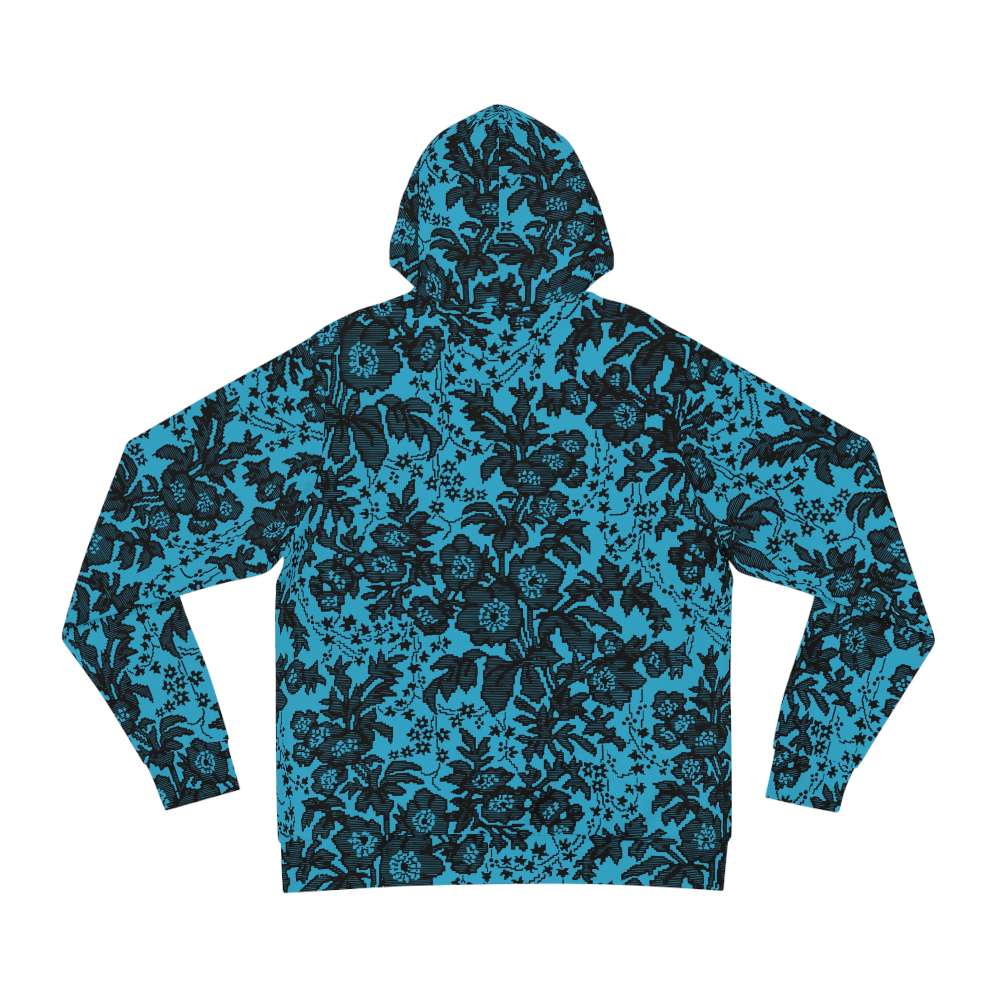 Turquoise Floral Hoodie - Image 3