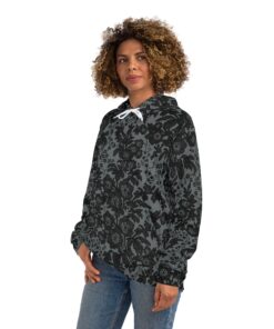 Dark Grey Floral Hoodie