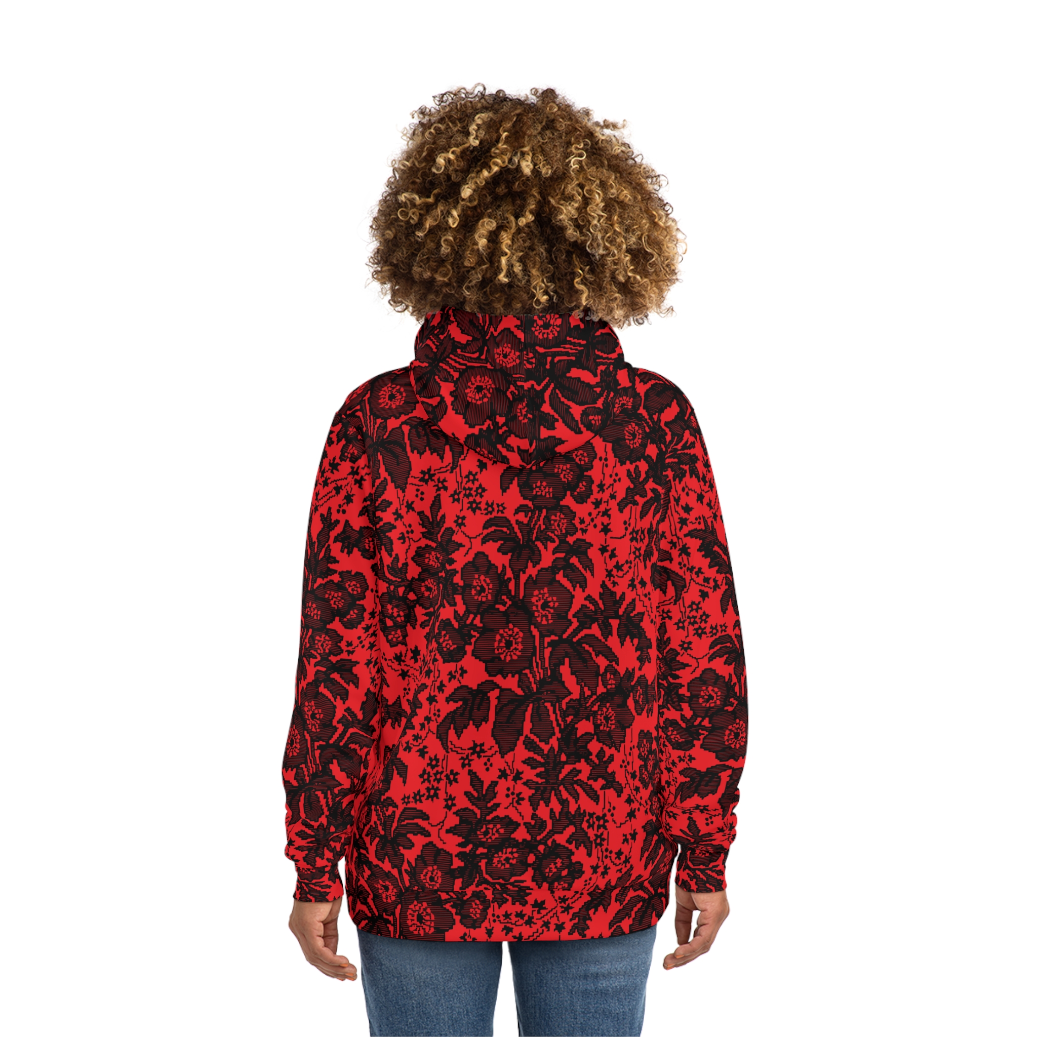 Red Floral Hoodie - Image 4