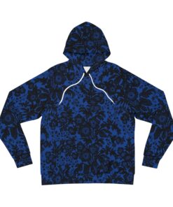 Alternative view of Dark Blue Floral Hoodie