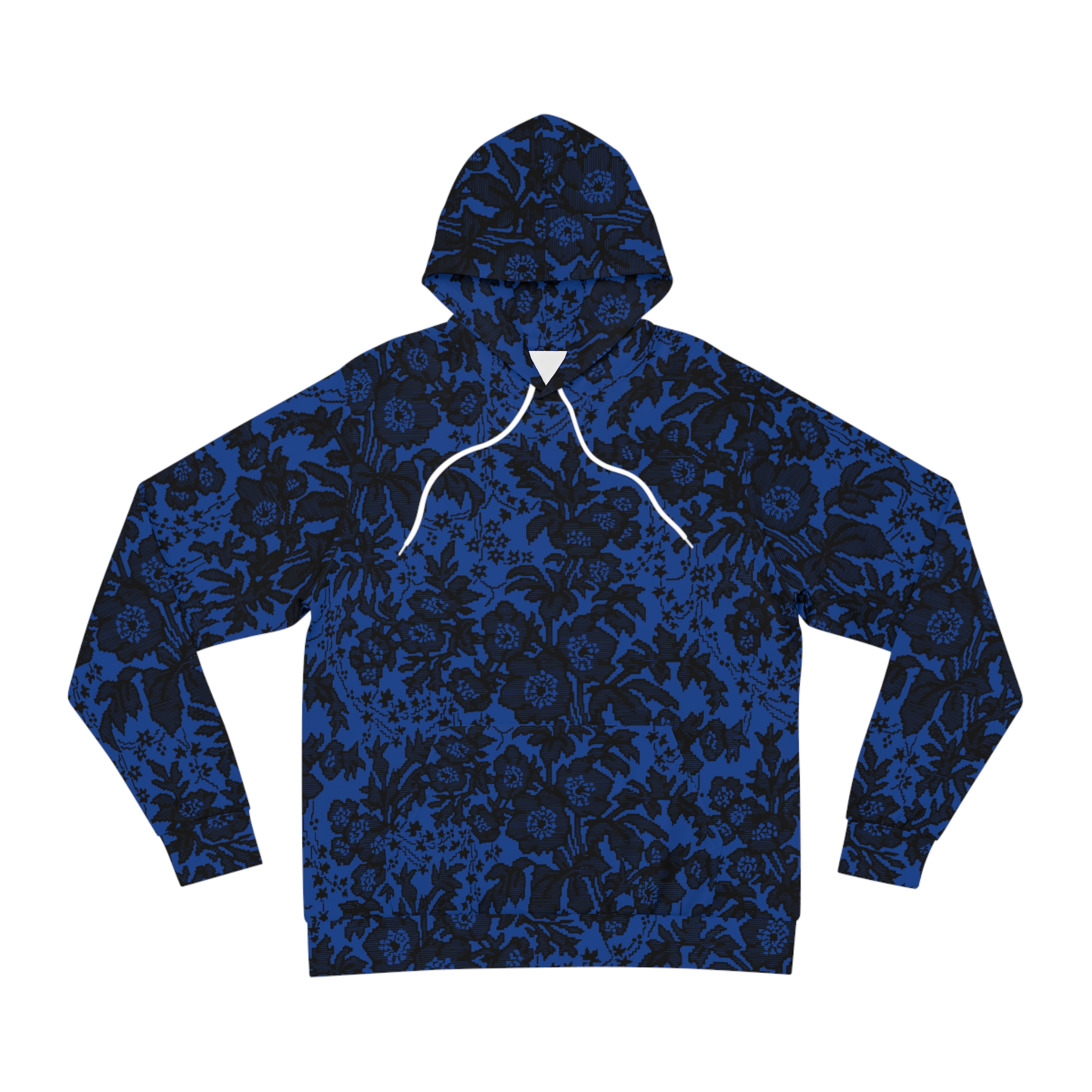 Dark Blue Floral Hoodie - Image 2