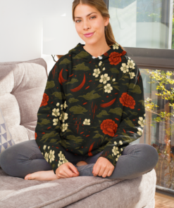 The Red Flower Spirit of Vengeance Pullover Hoodie (Unisex)