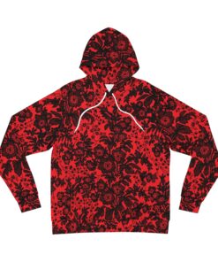Alternative view of Red Floral Hoodie