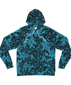 Alternative view of Turquoise Floral Hoodie