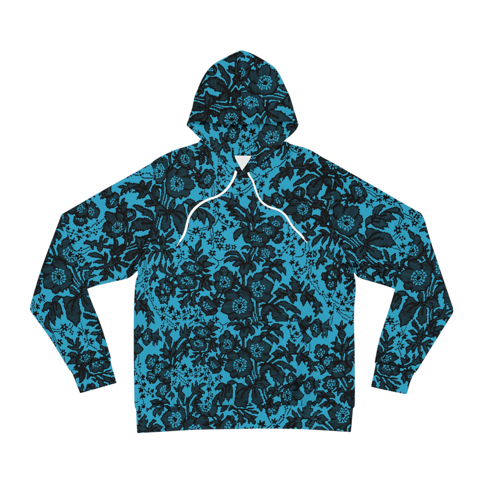 Turquoise Floral Hoodie - Image 2