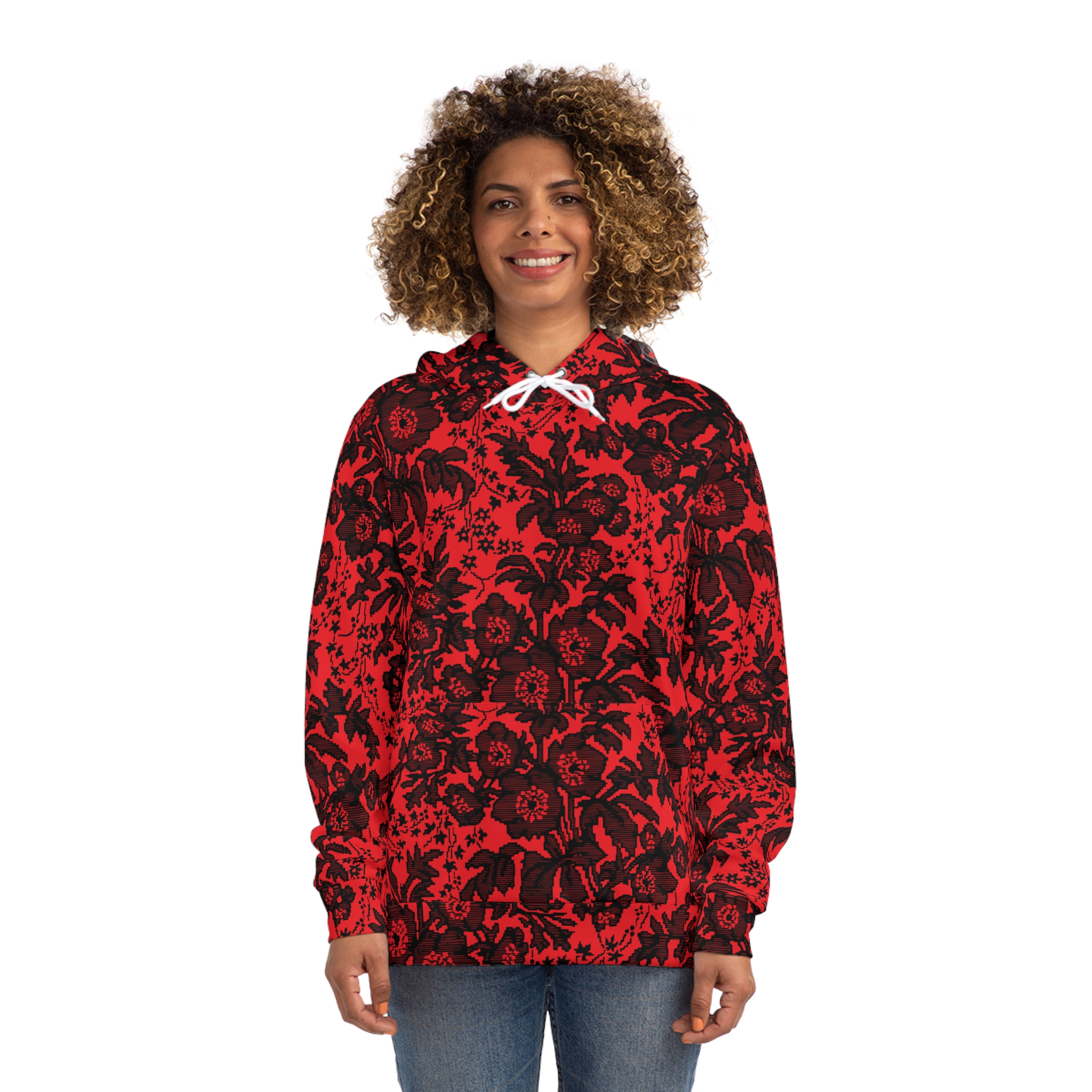 Red Floral Hoodie - Image 5