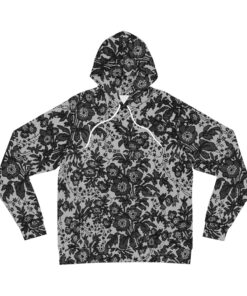 Alternative view of Light Grey Floral Hoodie