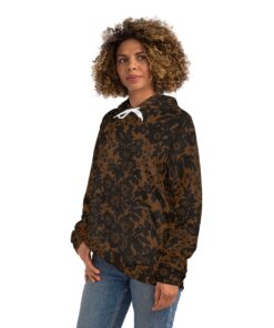 Brown Floral Hoodie