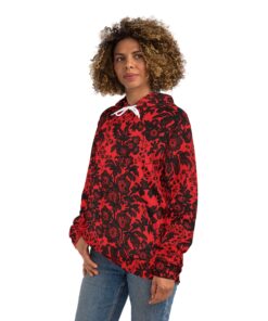 Red Floral Hoodie