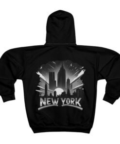 Alternative view of New York Skyline Unisex Zip Hoodie
