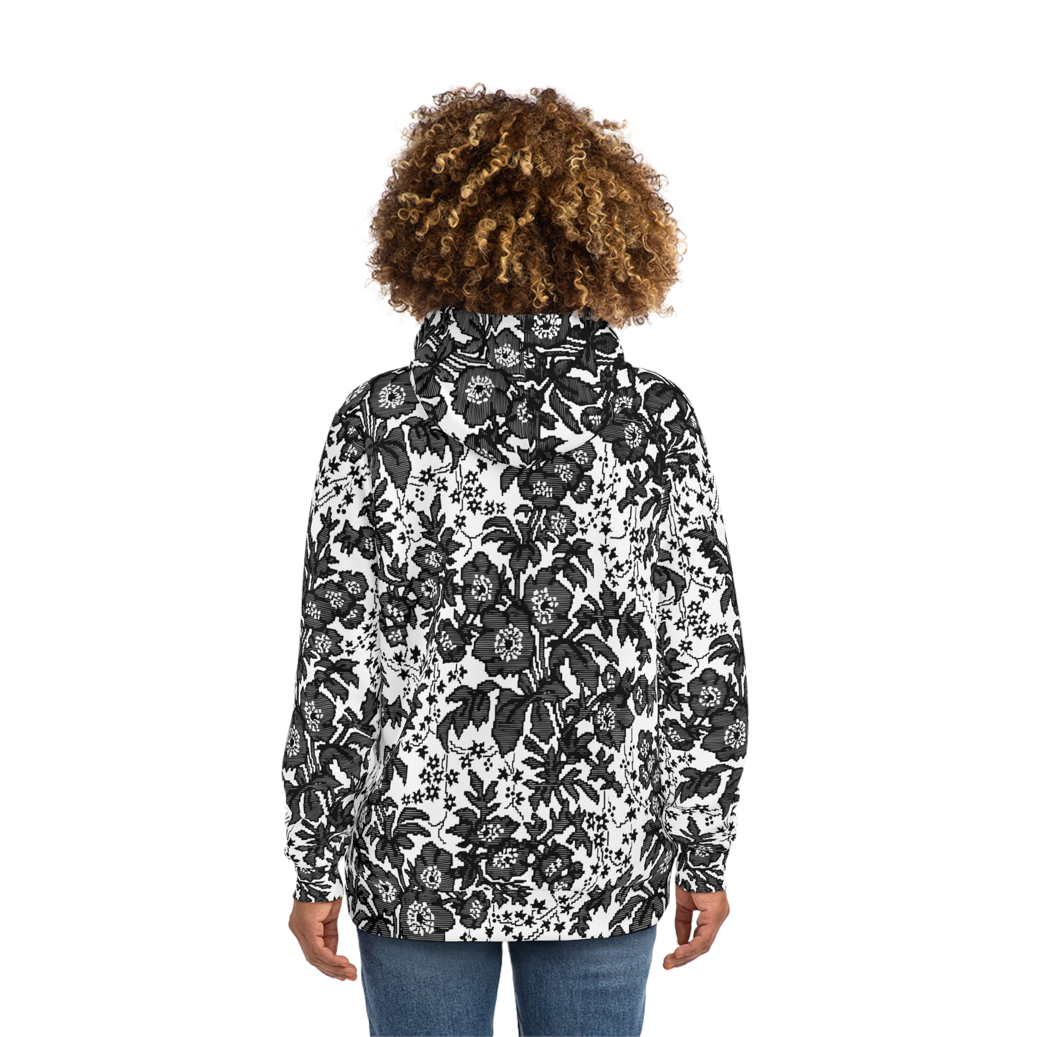 White Floral Hoodie - Image 4