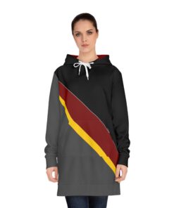 Alternative view of Diagonal Stripe Hoodie Dress — Women's Cozy AOP Pullover