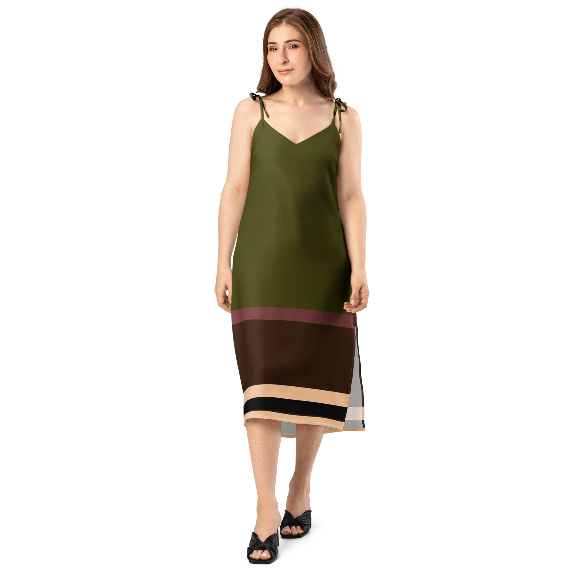 Tie-strap midi dress - Image 3