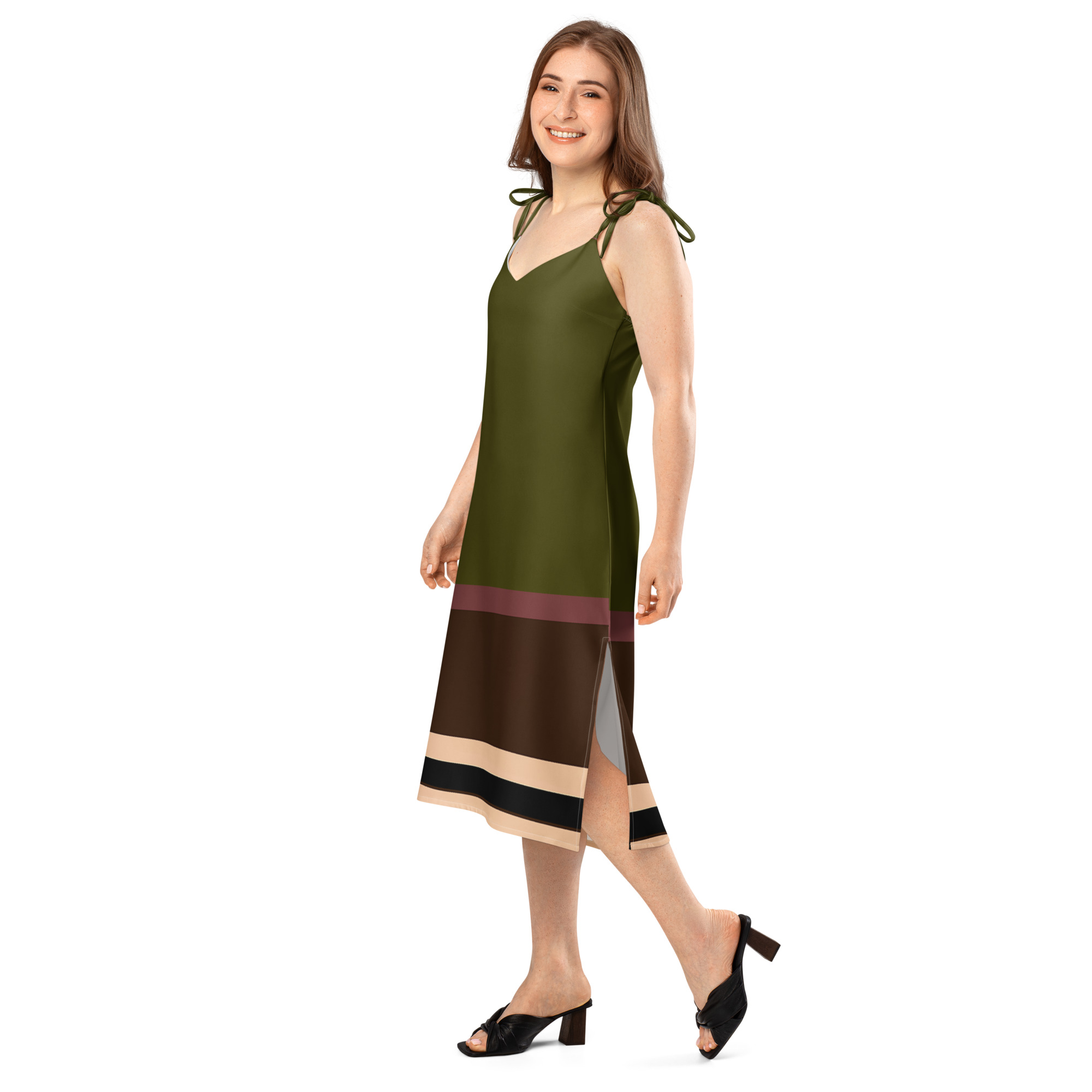 Tie-strap midi dress - Image 2